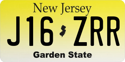 NJ license plate J16ZRR