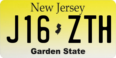 NJ license plate J16ZTH