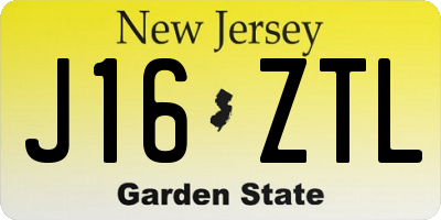 NJ license plate J16ZTL