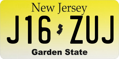 NJ license plate J16ZUJ