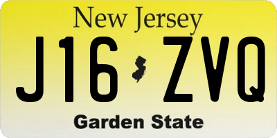 NJ license plate J16ZVQ