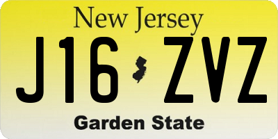 NJ license plate J16ZVZ