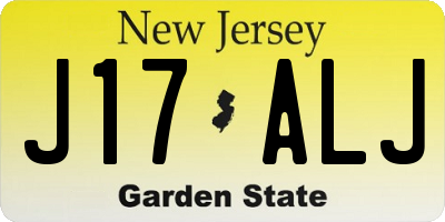 NJ license plate J17ALJ