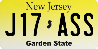 NJ license plate J17ASS