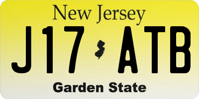 NJ license plate J17ATB