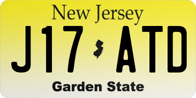 NJ license plate J17ATD
