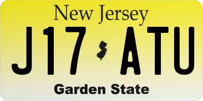 NJ license plate J17ATU