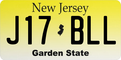 NJ license plate J17BLL