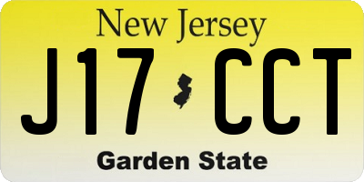 NJ license plate J17CCT