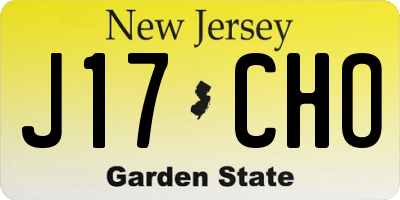 NJ license plate J17CHO
