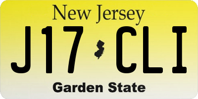 NJ license plate J17CLI