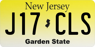 NJ license plate J17CLS