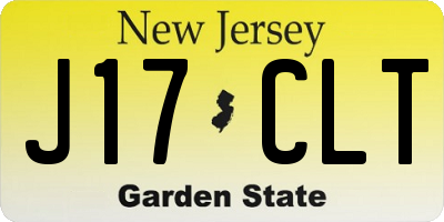 NJ license plate J17CLT