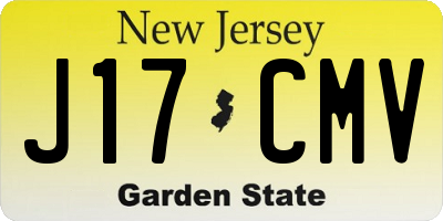 NJ license plate J17CMV