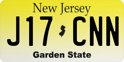 NJ license plate J17CNN