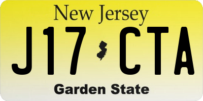 NJ license plate J17CTA