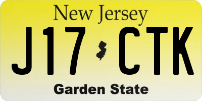 NJ license plate J17CTK