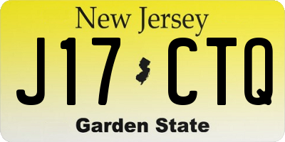 NJ license plate J17CTQ