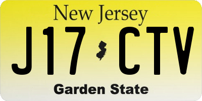 NJ license plate J17CTV