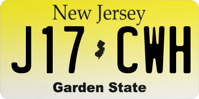 NJ license plate J17CWH