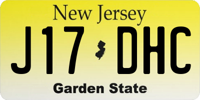 NJ license plate J17DHC