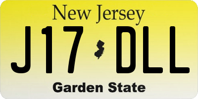 NJ license plate J17DLL