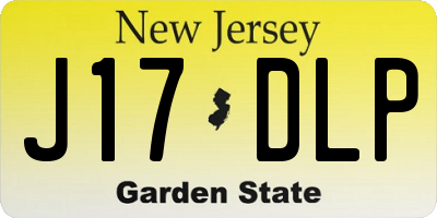 NJ license plate J17DLP