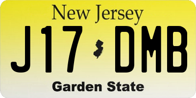 NJ license plate J17DMB