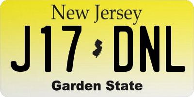 NJ license plate J17DNL