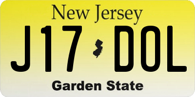 NJ license plate J17DOL