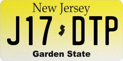 NJ license plate J17DTP
