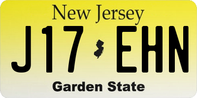 NJ license plate J17EHN