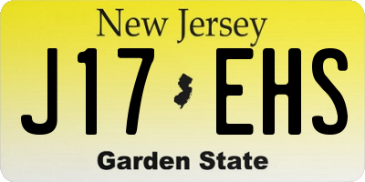 NJ license plate J17EHS