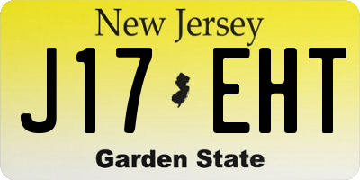 NJ license plate J17EHT