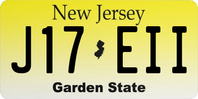 NJ license plate J17EII