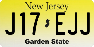 NJ license plate J17EJJ