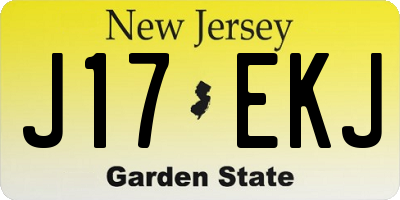 NJ license plate J17EKJ