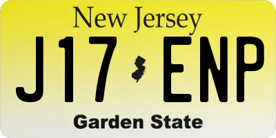 NJ license plate J17ENP