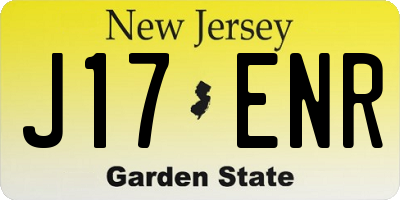 NJ license plate J17ENR
