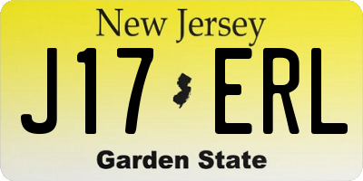 NJ license plate J17ERL