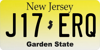NJ license plate J17ERQ