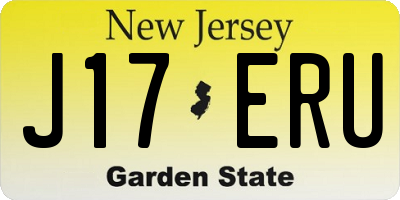 NJ license plate J17ERU