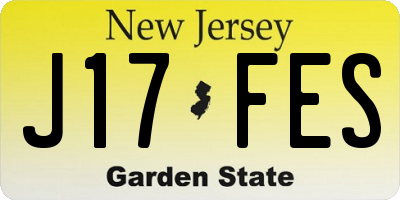 NJ license plate J17FES