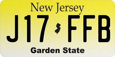 NJ license plate J17FFB