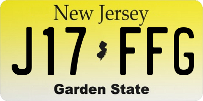 NJ license plate J17FFG