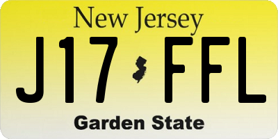 NJ license plate J17FFL