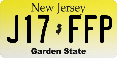 NJ license plate J17FFP