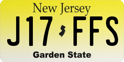 NJ license plate J17FFS