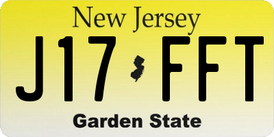 NJ license plate J17FFT