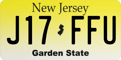 NJ license plate J17FFU
